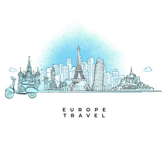 Europe Travel concept City skyline
