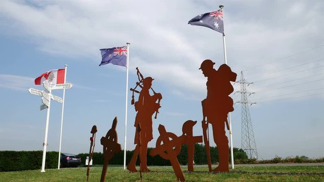 Symbol and shape of allied soldiers World War One