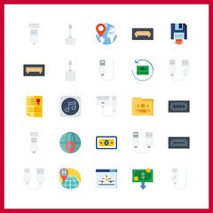 transfer icons set. data storage, sync, fintech and pc graphic works