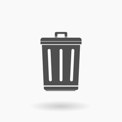 Trash Can Icon Illustration Silhouette