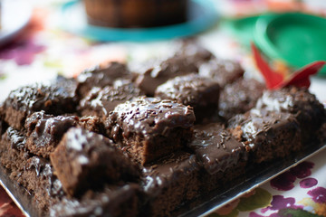 cake with chocolate