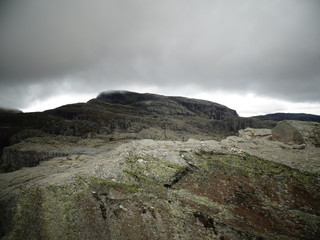 mountains and clouds