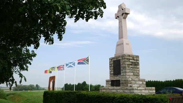 World War One  places of remembrance in Belgium : Scottish and South African Memorial 