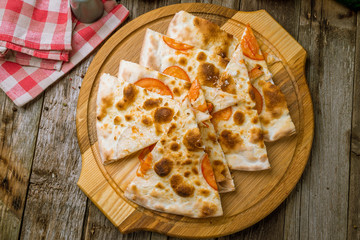 Focaccia with tomatoes