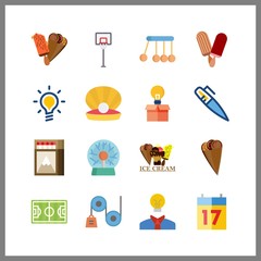 ball icon. pen and newtons cradle vector icons in ball set. Use this illustration for ball works.