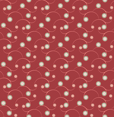 Seamless pattern, background. Simple shapes on red background. Graphic design element.
