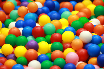 Fototapeta na wymiar multi colored balls, full frame