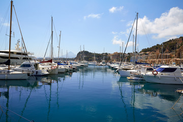 Fototapeta premium Altea boats marina Greenwich port Alicante
