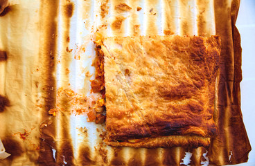 tomato ratatouille pie with puff pastry