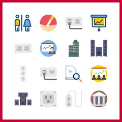 room icon. museum and toilet vector icons in room set. Use this illustration for room works.