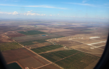 aerial view of the desert