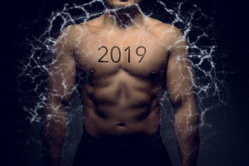 2019 - perfect male upper body with energy for the new year