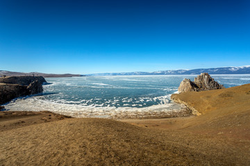 Lake Baikal in the winter. Siberia, Russia