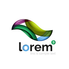 Geometric abstract business icon template, smooth shape