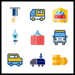 commerce icon. credit card and funnel vector icons in commerce set. Use this illustration for commerce works.