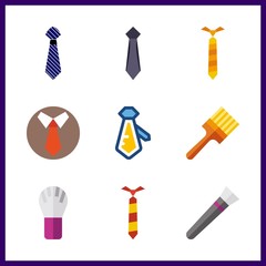 dye icon. brush and tie vector icons in dye set. Use this illustration for dye works.