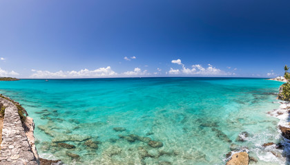Fototapeta na wymiar Saint Martin Sint Maarten Beaches Panoramic