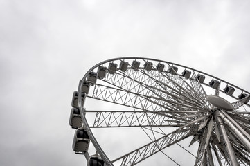 Fototapeta na wymiar Ferris wheel standing in Gdansk