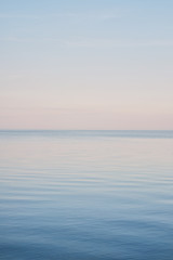 Blue sky landscape without clouds spreading on the sea