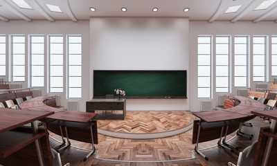 Inside an Auditorium 3d rendering