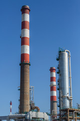 Detailed part view, industrial complex of oil refinery
