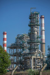 Detailed part view, industrial complex of oil refinery
