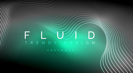 Digital flowing wave particles abstract background