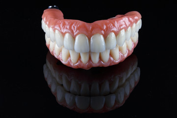 Dental prosthesis upper and lower jaw with excellent artificial gums, excellent orthopedics