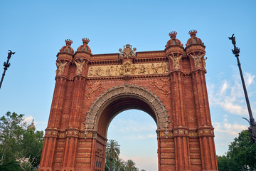 Fototapeta na wymiar The Arc de Triomf in Barcelona