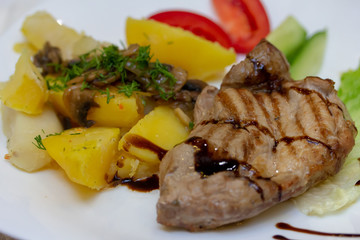 A delicious main dish with BBQ meat