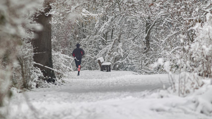 Jogging sous la neige