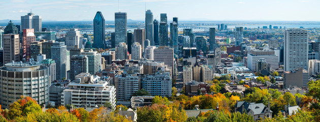 Panoramic view Montreal downtown