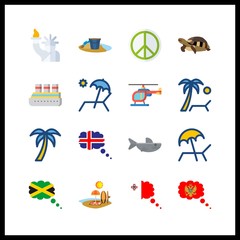 Fototapeta premium island icon. sand and turtle vector icons in island set. Use this illustration for island works.