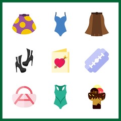 pink icons set. smooth, beard, clothes and shopping graphic works