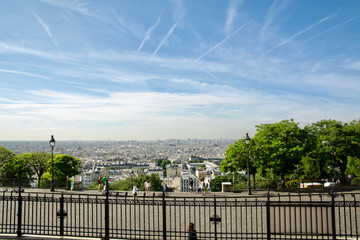 Aerial view of Paris from Montmartre
