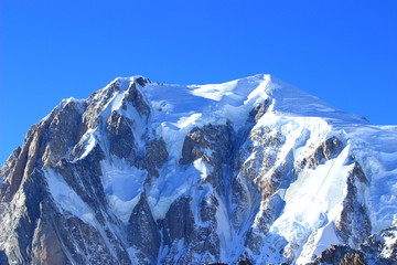 Mont Blanc, highest peak in Alps
