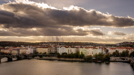 Sunlight above Prague