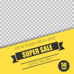 Naklejka premium sale banner template design