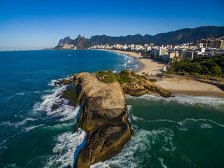 Arpoador Beach, Devil's Beach, Ipanema district of Rio de Janeiro Brazil, South America. 