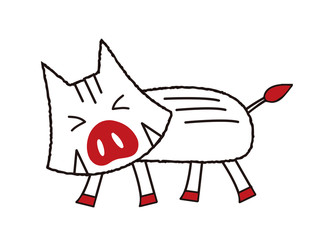イノシシ ウリボウ 年賀素材 干支 亥
