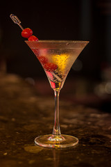 Martini with cherry