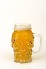 Beer in a Skull glass