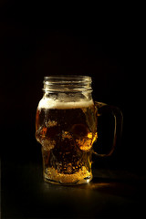 Beer in a Skull glass