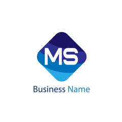 Fototapeta premium Initial Letter MS Logo Template Design