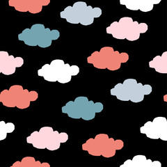 Abstract handmade seamless pattern. Childish craft wallpaper for birthday card, baby nappy, school party advertising, shop sale poster, holiday wrapping paper, textile, bag print, t shirt etc.