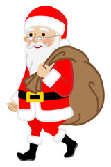 Santa Claus carrying the sack