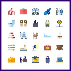 floor icon. reception and parking vector icons in floor set. Use this illustration for floor works.