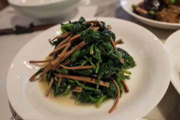 Spinach with Bamboo Shoots