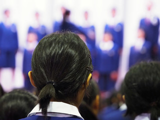 中学生の合唱コンクールの発表会