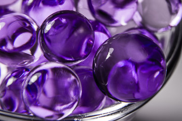 Purple little glash balls sphere reflections